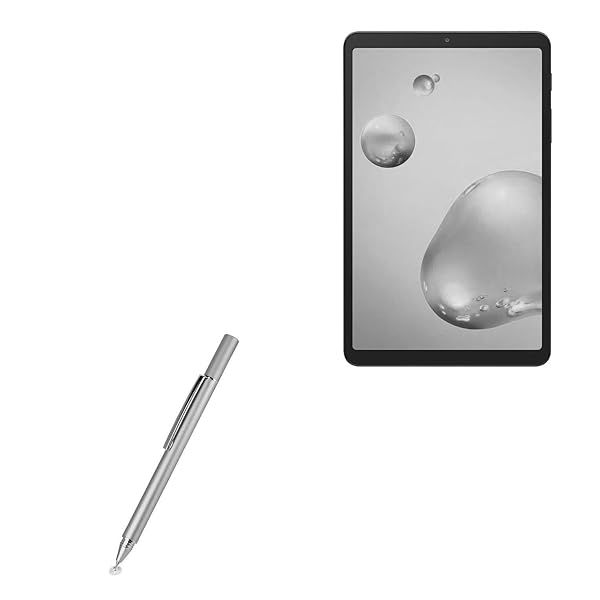BoxWave Stylus Pen for Samsung Galaxy Tab A 8.4 2020 FineTouch Capacitive Super Precise Metallic Silver