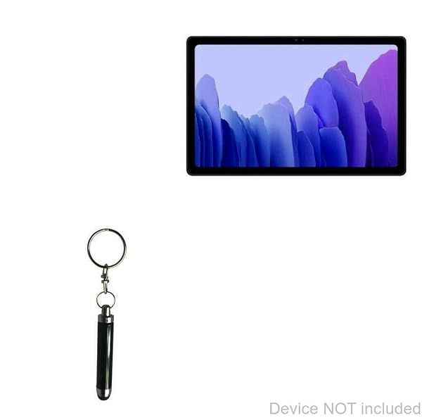 BoxWave Stylus Pen for Samsung Galaxy Tab A7 Mini Capacitive Stylus with Keyring Loop Jet Black