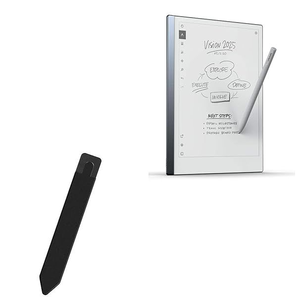 BoxWave Stylus Pouch for Remarkable 2 Portable Pen Holder Jet Black Self-Adhesive Carrier