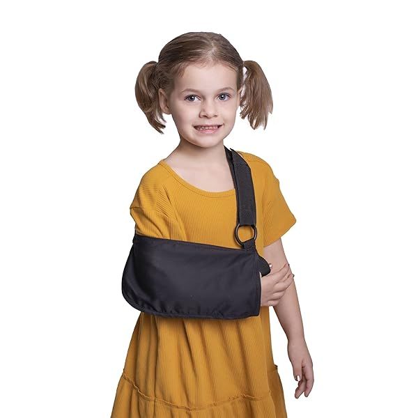 Brace Direct Pediatric Arm Sling for Kids and Youth - Support for Arm Shoulder Injuries Fractures Sprains Post Surgery Left Right Arm