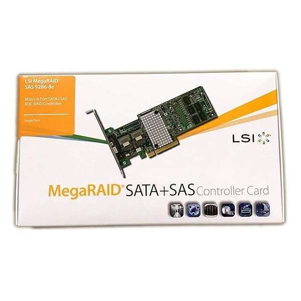 Broadcom LSI MegaRAID 9286-8e: 8-Port SAS SATA ROC RAID Controller for External Storage