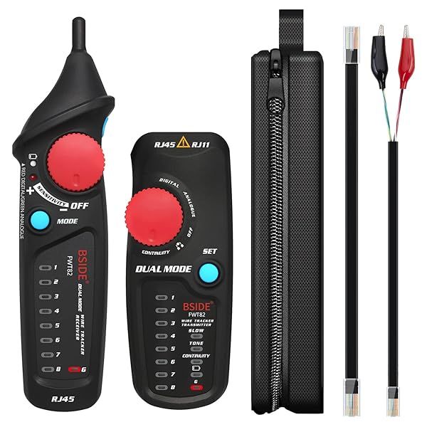 Bside Dual Mode Wire Tracker: RJ11/RJ45 Network Cable Tester & Toner with Flashlight for Easy Ethernet Line Finding