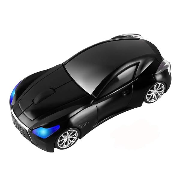 CHUYI Cool Car Shaped Wireless Mouse - 1600DPI Portable Optical Mice for Travel, Office & School - Perfect Gift!