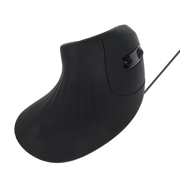 CHUYI Wired Ergonomic Mouse Vertical USB Optical Mouse Reduces Wrist Pain for PC Laptop Notebook Black