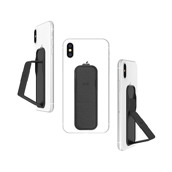 CLCKR Cell Phone Stand for iPhone X/XS/XR & Samsung Galaxy S9/S10 - Stylish Black Design