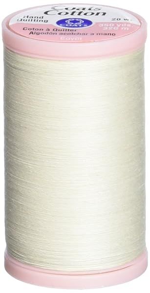 COATS & CLARK S980-8010 Hand Quilting Cotton Thread - 350 Yards, Natural Color for Perfect Quilting Projects