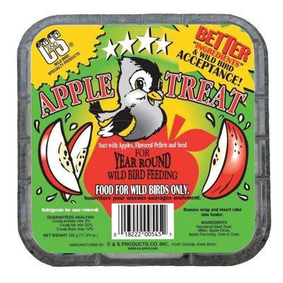 Buy C&S Products Apple Treat Wild Bird Suet - Set of 3 for Happy Birds!