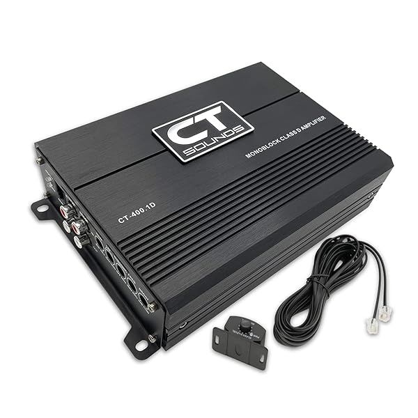 CT Sounds CT-400.1D Compact Class D Car Audio Monoblock Amplifier 400 Watts RMS for Powerful Sound Performance