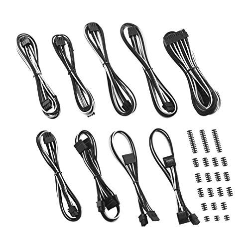 Upgrade Your Build: CableMod RT-Series Classic ModFlex Sleeved Cable Kit for ASUS/Seasonic/Phanteks (Black & White)
