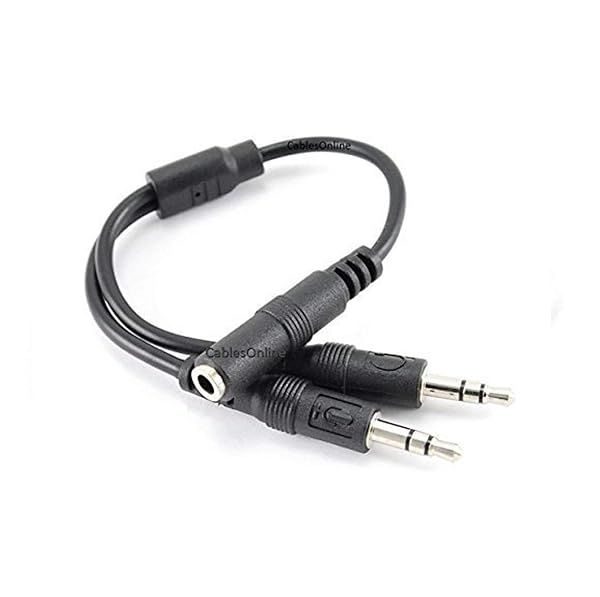 Buy CablesOnline 3.5mm TRRS to Dual TRS Headset Splitter Adapter - IP-AY12C for Enhanced Audio Experience