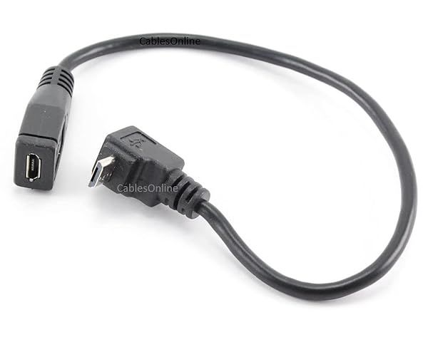 Buy CablesOnline 9in USB Micro-B Male Right Angle to Female Extension Cable - AD-U44 for Fast Data Transfer