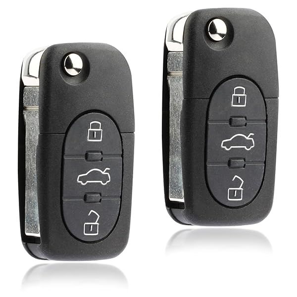 Car Flip Key Fob Keyless Entry Remote Set of 2 for 2002 2003 2004 Audi A4 A6 A8 Allroad Cabriolet RS6 S4 S6 S8 TT Quattro
