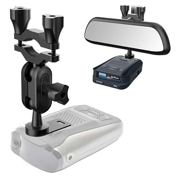 Uniden Radar Detector Mount for Car Rearview Mirror - Secure & Compatible Rod Holder