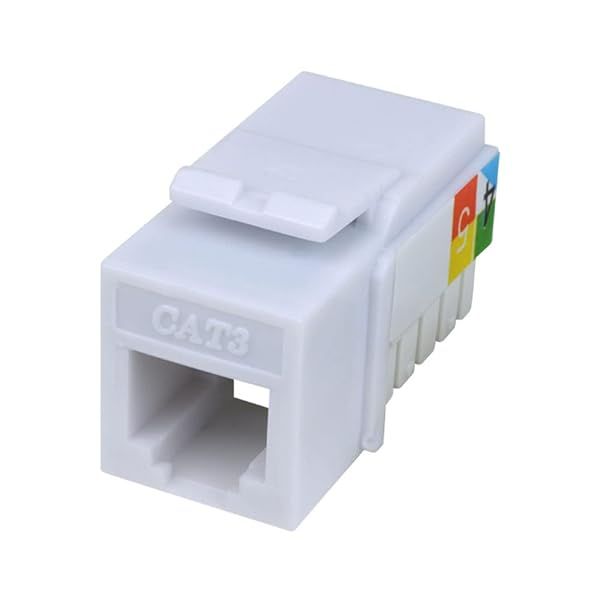 Buy Cat3 Keystone Jack 6P4C White 10-Pack - High-Quality Networking Solution