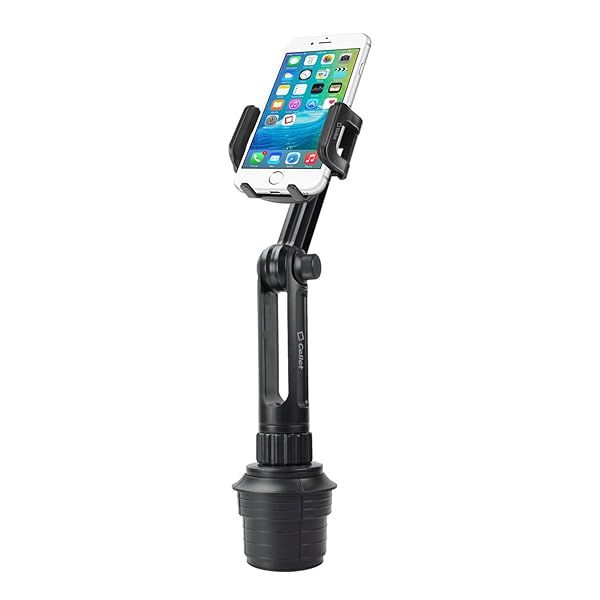 Cellet Universal Smartphone 360 Adjustable Cup Holder Mount for iPhone and Galaxy Devices Hands Free Automobile Cradle with 13in Neck