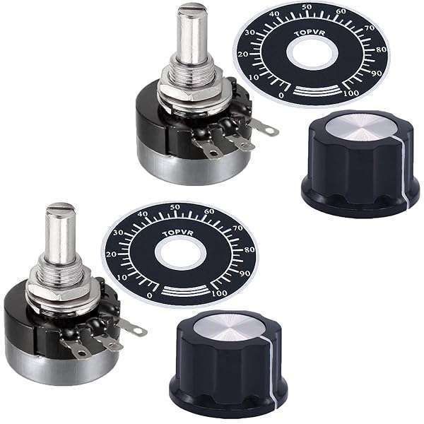 Buy CenryKay 2PCS RV24YN20S B502 5K Ohm Potentiometer Set with Knobs & Dials - Perfect for DIY Projects!