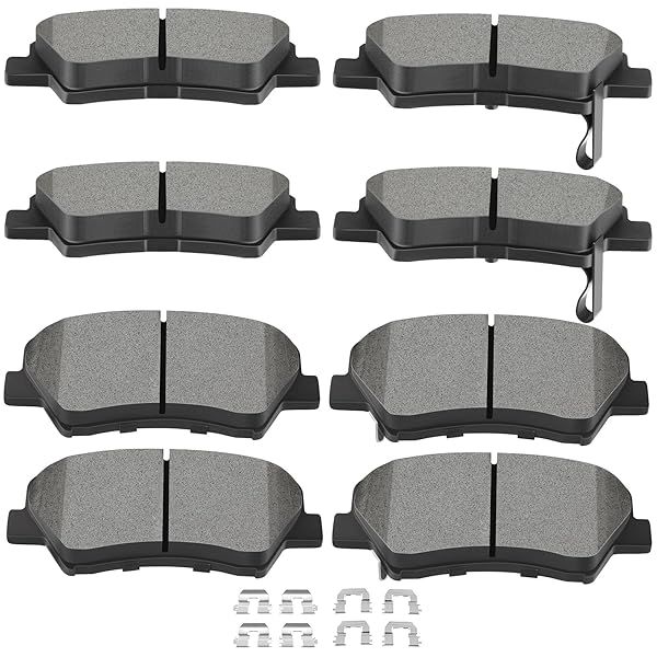 SCITOO 8pcs Ceramic Brake Pads Kit for 2011-2016 Hyundai Elantra & Coupe | 2013-2017 Elantra GT