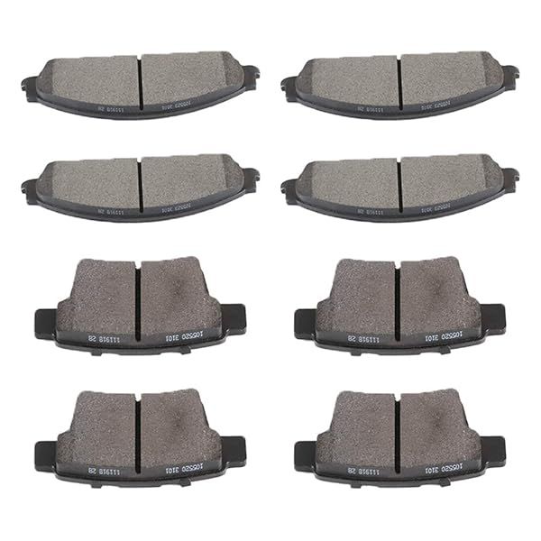 SCITOO 8pcs Ceramic Brake Pads Kit for Ford & Mercury: Perfect Fit for Five Hundred, Freestyle, Taurus & More