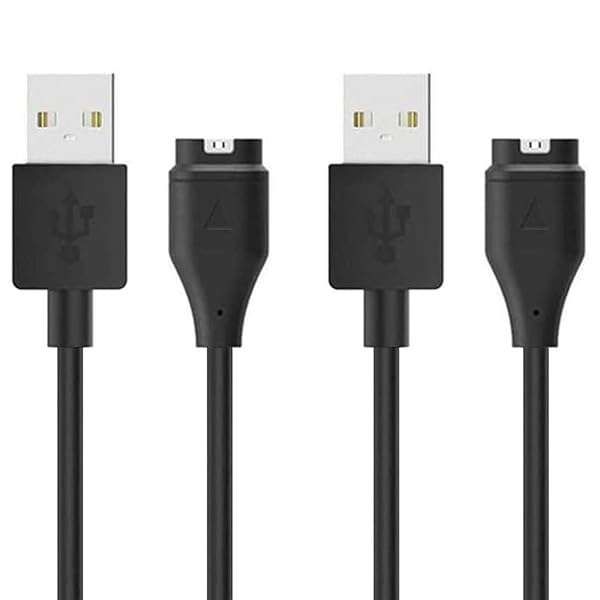 2-Pack Charging Cable for Garmin Forerunner, Vivoactive, Fenix & Approach - 3.3ft/1m Compatible with Multiple Models