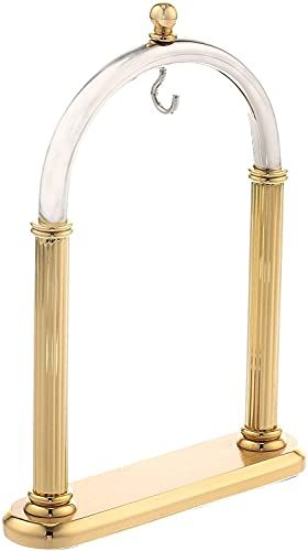 Charles-Hubert Paris 3507 Two-Tone Pocket Watch Stand: Elegant Timepiece Display