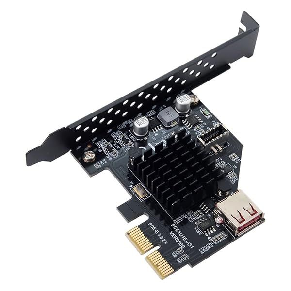 ChenYang 2 Port USB 2.0 & USB 3.1 Gen 2 PCI-E Expansion Card Adapter for Front Panel Socket