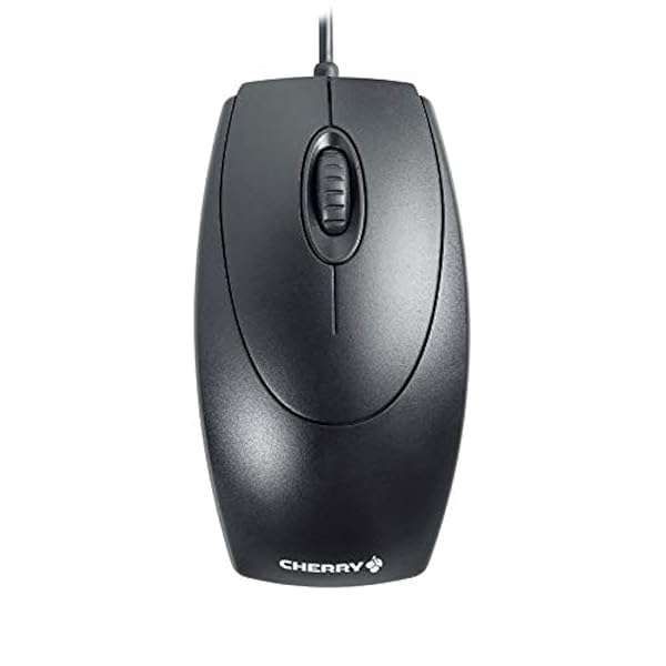 Cherry M-5450 USB Mouse: Black Corded Plug & Play for Left/Right-Handed Office Use