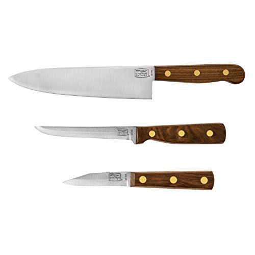Chicago Cutlery Walnut Tradition 3-Piece Prep Knife Set - Perfect Gift for Chefs & Home Cooks