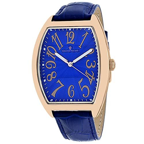 Christian Van Sant Men's Royalty II Blue Quartz Watch CV0376 Stylish Timepiece for Every Occasion
