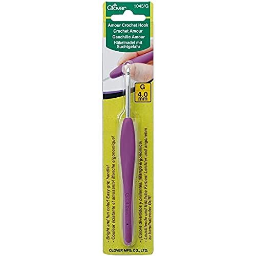Shop Clover 1045/G Purple Amour Crochet Hook - Size G (4.0mm) for Perfect Crochet Projects