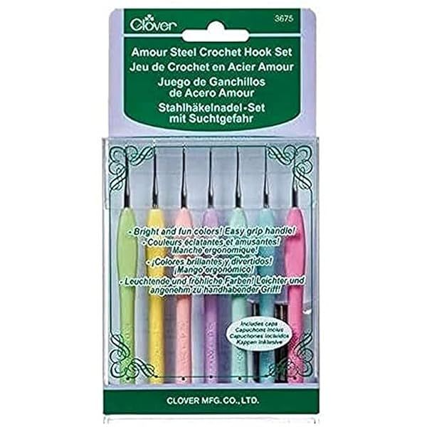 Discover the Clover Amour Steel Crochet Hook Set: Perfect for Crafting Enthusiasts!