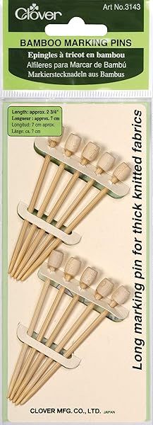 Buy Clover Bamboo Marking Pins - 10 Pack, 2-3/4 Inch for Easy Crafting & Sewing