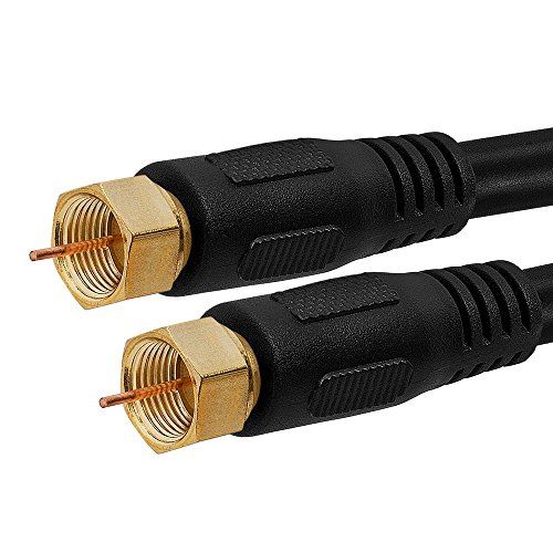 Cmple 6ft Digital Coaxial Cable F-Type Male RG6 for Audio/Video - High-Quality Satellite Cord