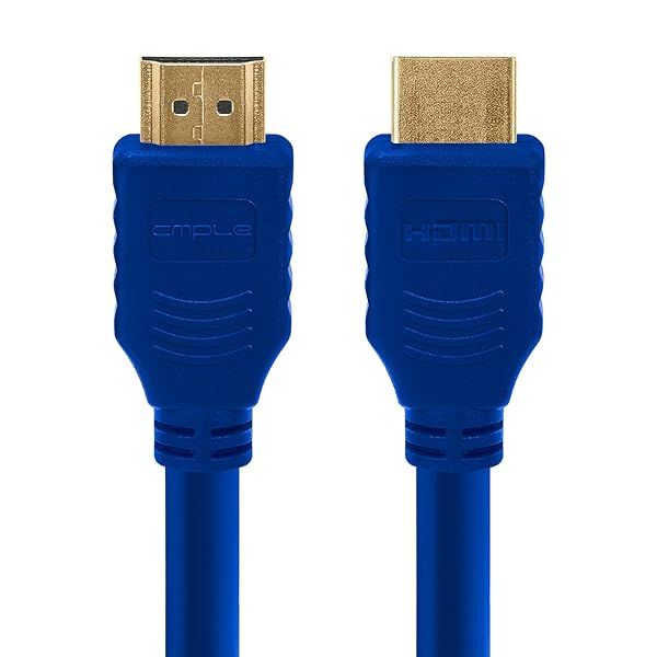 Cmple 1.5FT HDMI Cable - High Speed 4K UHD 60Hz, 18Gbps, 3D - Premium Blue HDMI Cord for HDTV