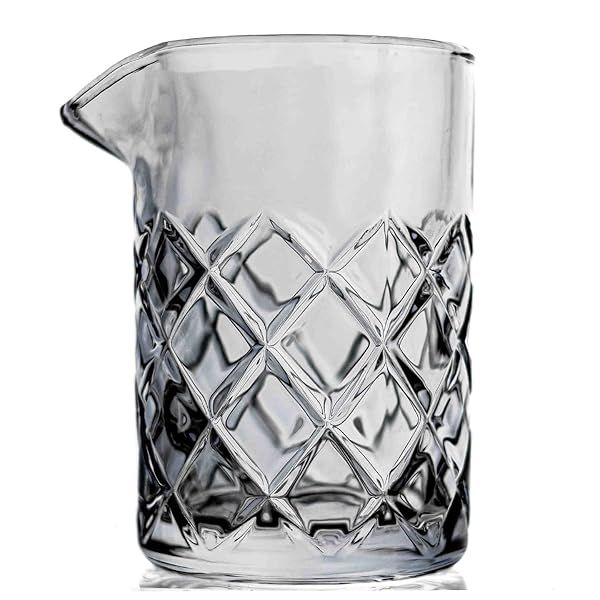 Premium Cocktail Mixing Glass - 17oz Bar Pitcher for Perfectly Stirred Drinks - Durable 1/4-inch Thick Walls