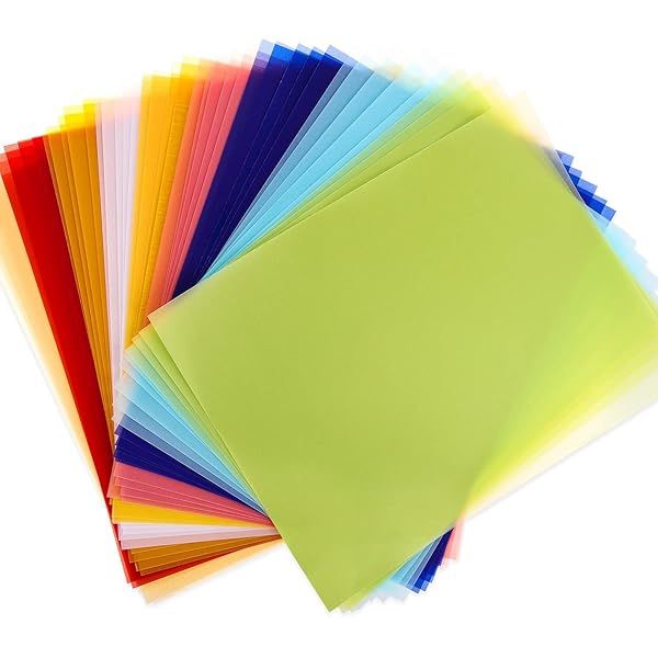 Colored Vellum Paper 8.5 x 11 Cridoz 9 Colors Transparent Clear Vellum Paper for Printing Drawing and Drafting with Ink Jet and Laser Printers