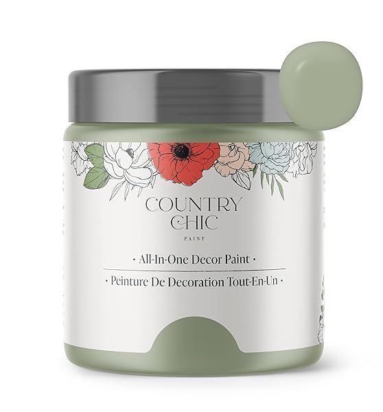 Country Chic All-in-One Chalk Paint Sage Advice Eco-Friendly Matte Finish for Furniture Cabinets Home Decor 16 oz
