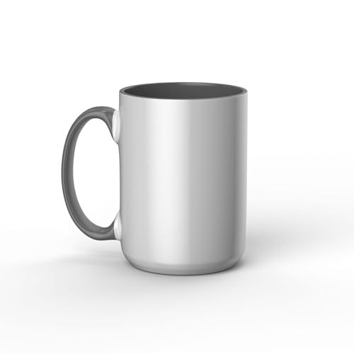 15 Oz Cricut Beveled Blank Mug - Ceramic, Dishwasher Safe, Infusible Ink Compatible for Easy Sublimation Decorating