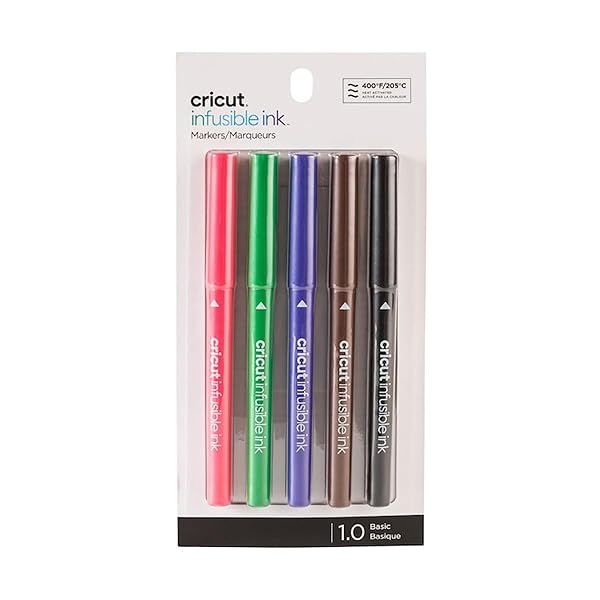 Shop Cricut Infusible Ink Markers - 5 Count Basic Medium-Point (1.0) for Vibrant Designs