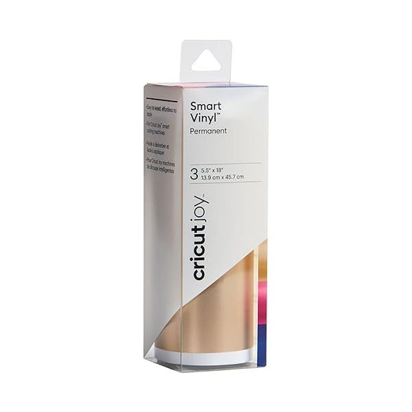 Cricut Joy Smart Permanent Vinyl Matte Metallic Gala Sampler 3 Sheets 5.5x18 Compatible with Joy Machine