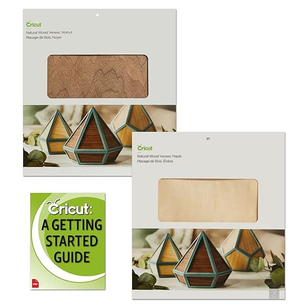 Buy Cricut Natural Wood Veneers Bundle: Walnut & Maple 12x12 Sheets for Crafts, Doll Houses, Art Projects & Engraving