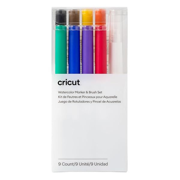 Enhance Your Crafts: Cricut Watercolor Marker & Brush Set - 8 Non-Toxic Colors for Maker & Explore Machines