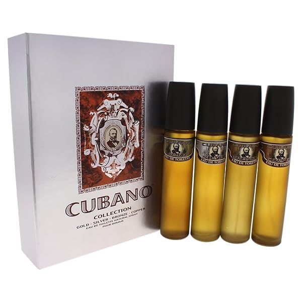 Shop Cubano By Cubano For Men: 4-Piece EDT Variety Set - Gold, Silver, Bronze & Copper (2 Oz Each)