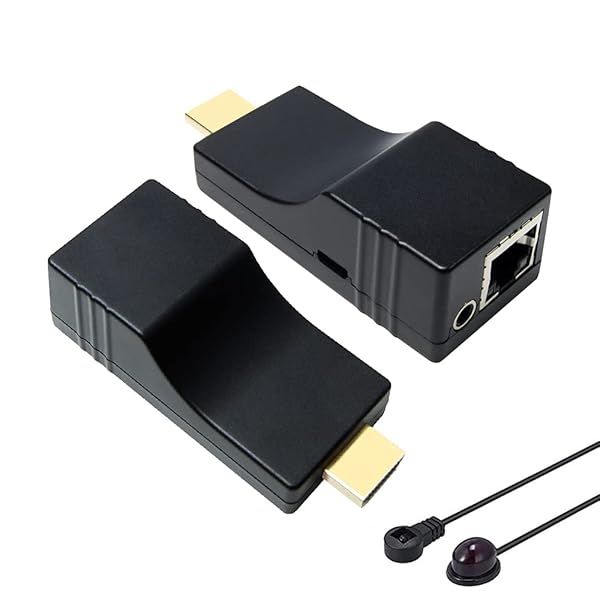 DDMALL Mini 4K HDMI Extender Over Single CAT5e/CAT6/7 Cable with IR Remote 230ft at 4K 60Hz 295ft at 1080P POC HDR HDMI 2.0 HDCP 2.2 1.4 EDID