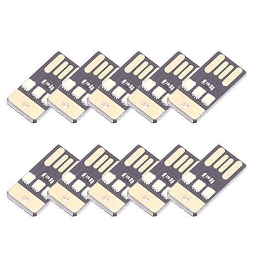 DEVMO 10pcs USB LED Portable Night Light Mini Keychain Camping Car Lamp Module for Bright Illumination