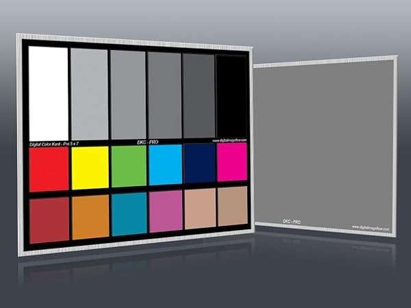 DGK Color Tools DKC-Pro 5x7 Color Calibration Charts - Pro Quality White Balance Set with Frame Stand & User Guide