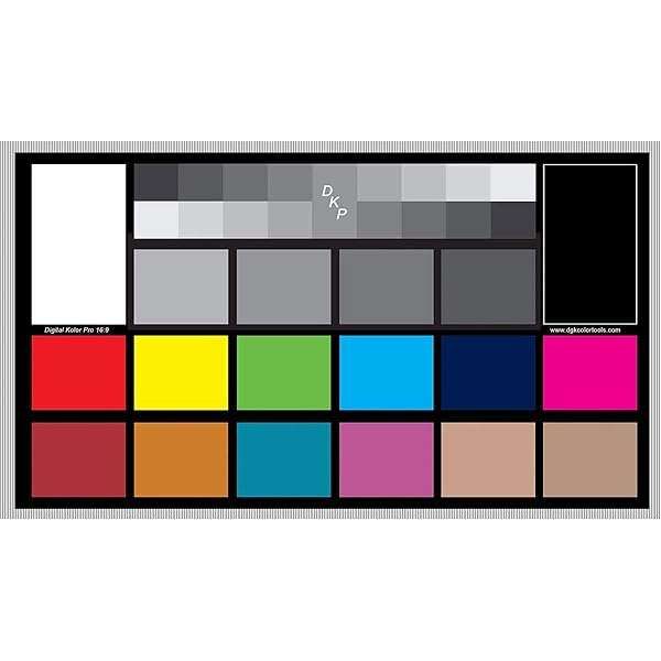 DGK Color Tools Digital Kolor Pro 16:9 Color Calibration Chart - 2-Pack for Accurate Video Color Grading