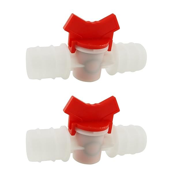 DGZZI 1-Inch Barbed Ball Valve 2PCS - Ideal Shut-Off for Drip Irrigation & Aquariums