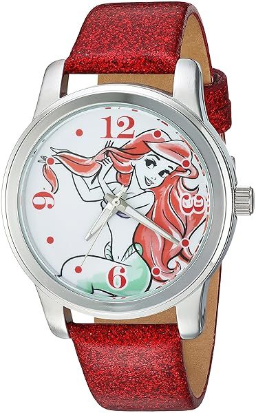 Disney Women's Ariel Quartz Metal Casual Watch Red WDS000076
