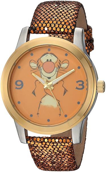 Disney Women's Pooh Tigger Quartz Metal Casual Watch Gold Toned Model WDS000353