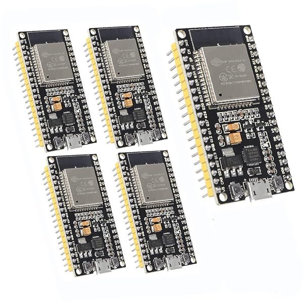 DORHEA 5PCS ESP32 38Pin Development Board ESP32S Microcontroller WiFi NodeMCU32S CP2102 Chip for Fast Prototyping and Development